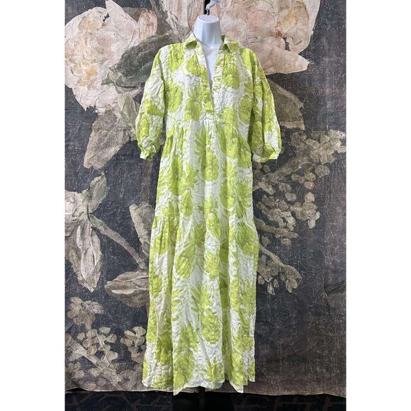 New Anthropologie The Carolita Printed Tiered Shirt Dress sz small - Picture 7 of 9